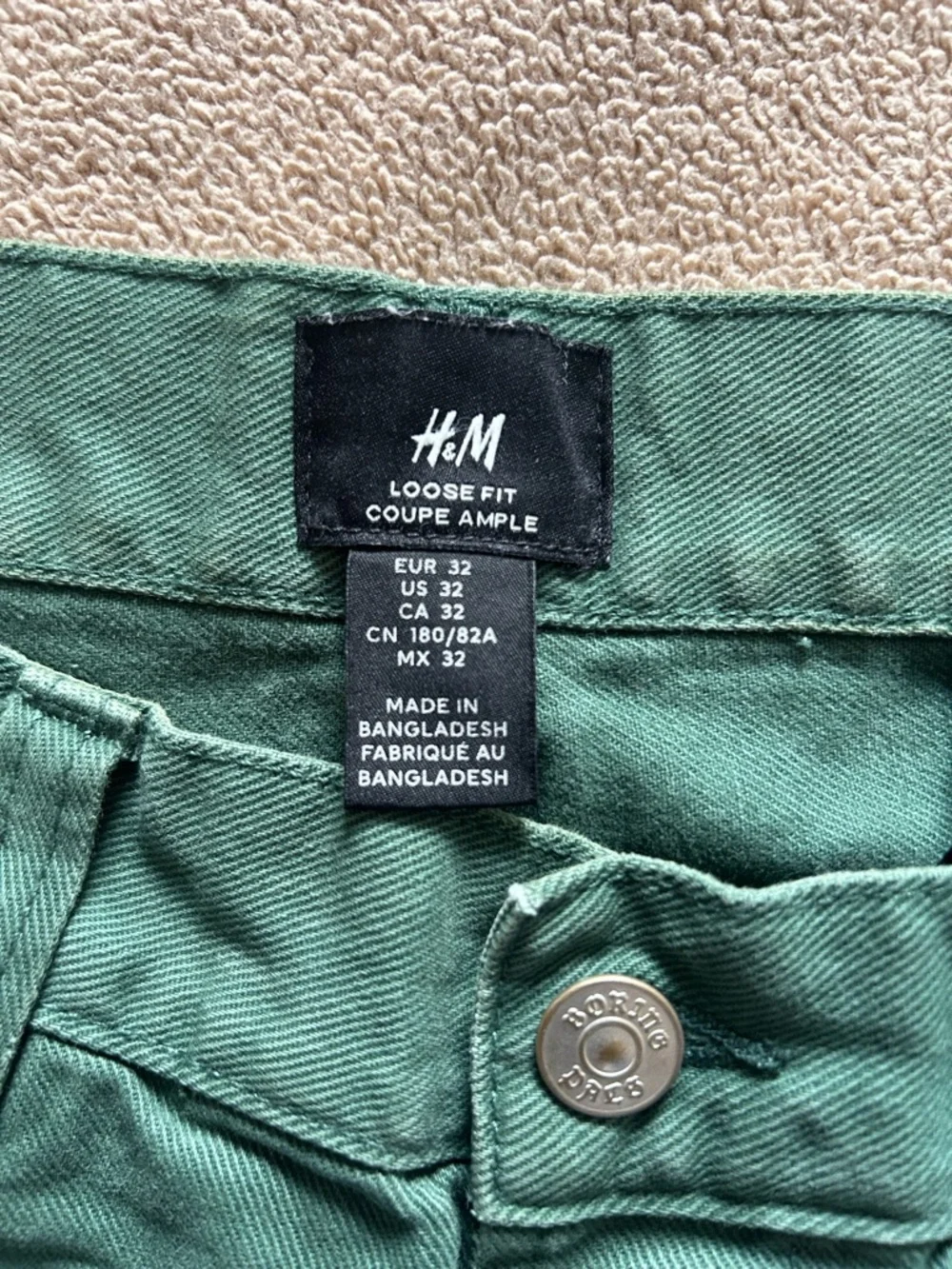 H&M Dark Green Straight-Leg Jeans - Picture 3 of 7